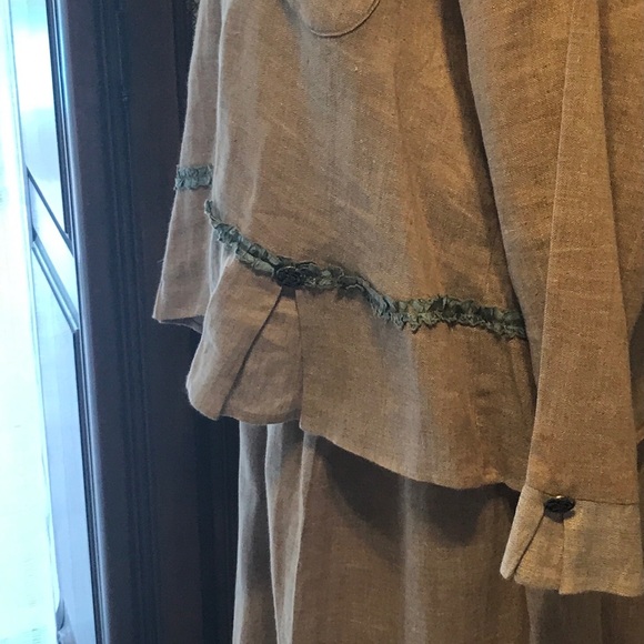 Taylor G Linen Skirt Long Elastic Waist & Jacket 2 Pc Set Boho 1X - Picture 13 of 16